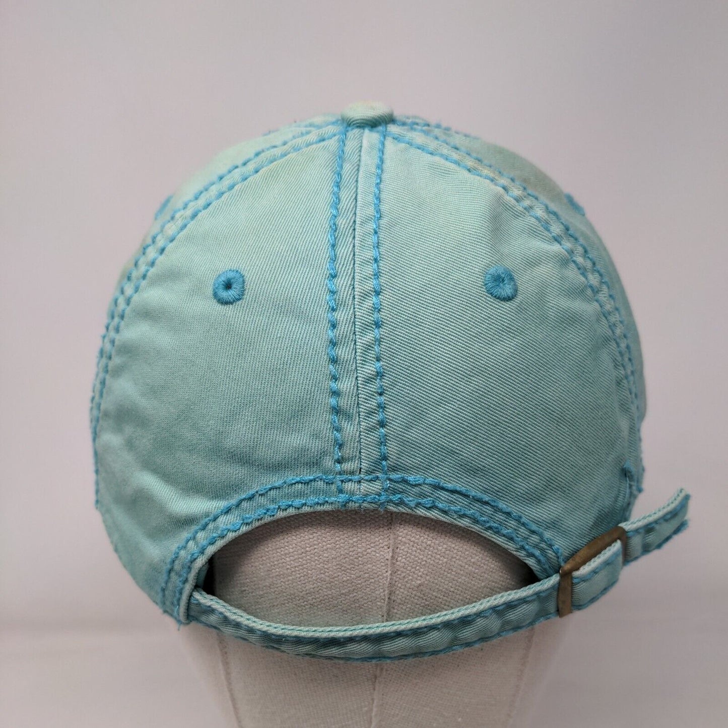 Life Is Good Slideback Hat Greenish-Blue One Size Embroidered 6 Panel