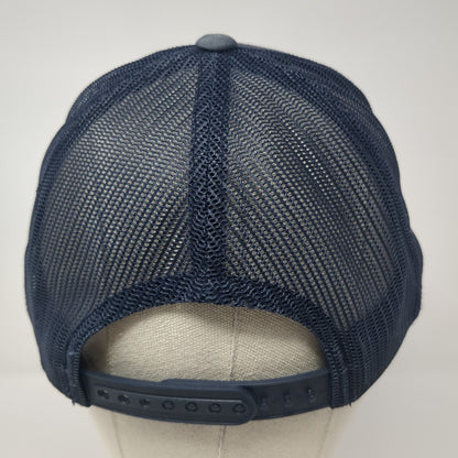 The Classics Yupoong Snapback Trucker Hat Blue OS Adjustable Mesh Back Blank