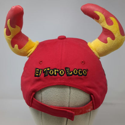 Monster Jam Boys Kids El Toro Loco Baseball Cap Red 3D Horns Flames Graphic Hat
