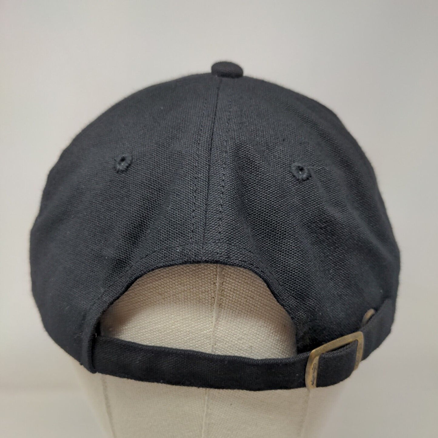 H2K Slideback Hat Black One Size Embroidered Vent Holes Sportcap