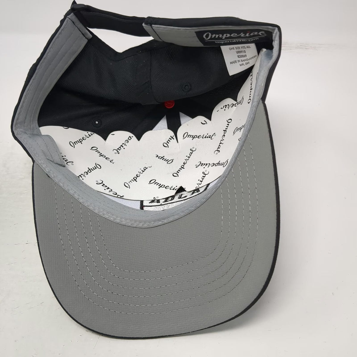 Imperial Baseball Cap Black OSFM AJGA Golf Performance Adjustable Hat UPF 50+