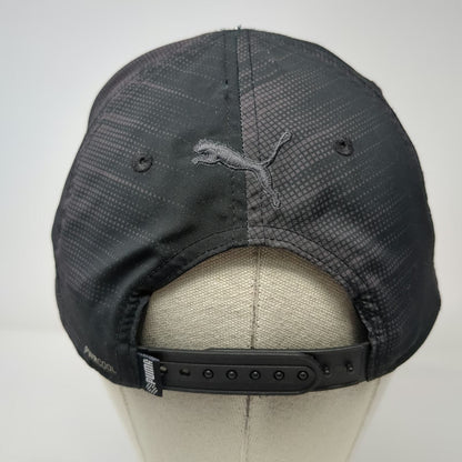 Puma Snapback Gray One Size Golf PWRCOOL Performance Jumping Cat Grid Logo Hat
