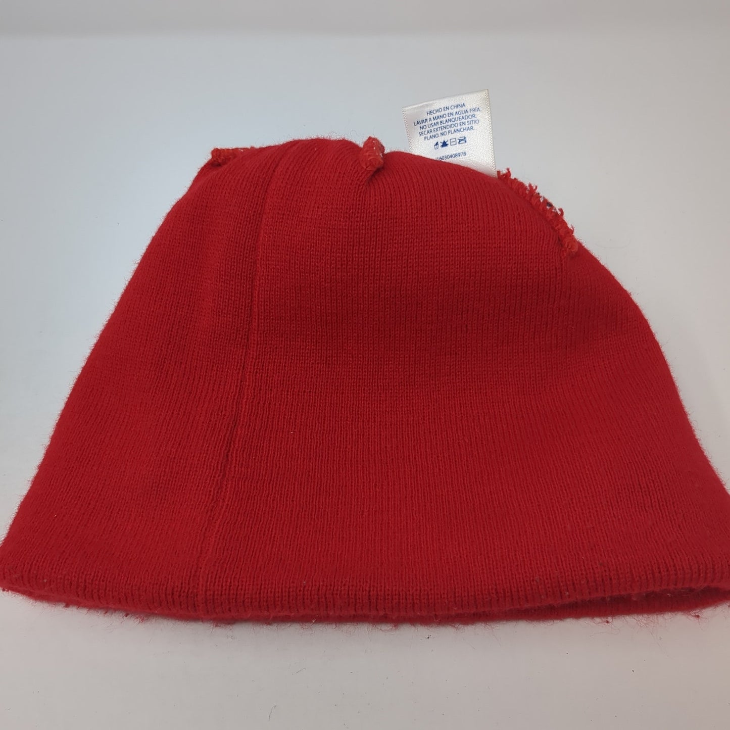 American Flag Beanie Hat Multicolor One Size Stretch Knitted Patriotic Pom Pom
