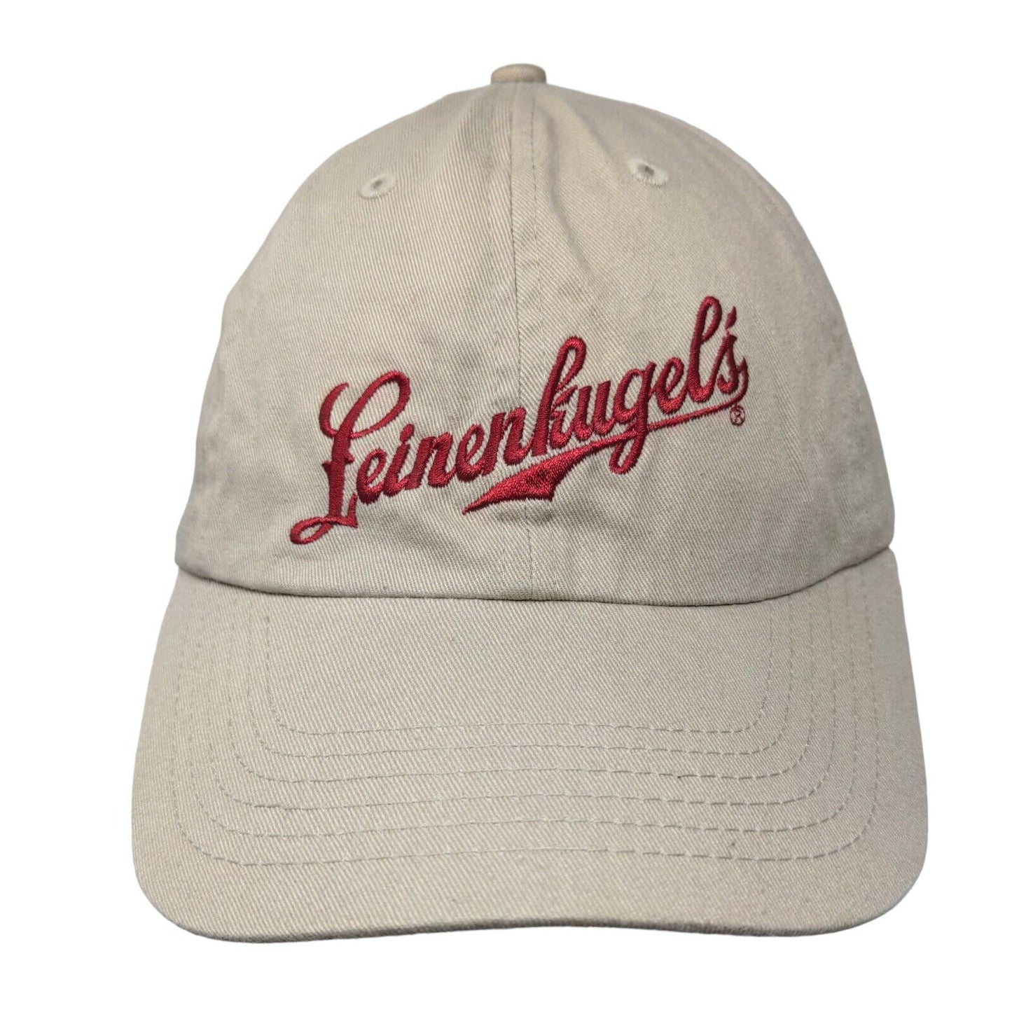 Leinenkugel's Slideback Hat Tan One Size Embroidered Adjustable 6 Panel