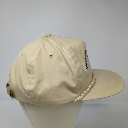 Imperial Headwear Trucker Beige Hat OS Mountain State Savings Bank Rope USA