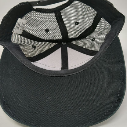 J&A Trucker Hat Black One Size Colima Mexico Patch Greek Key Studded Mesh Back