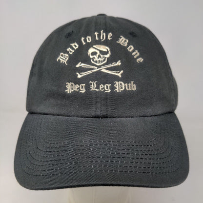 Fahrenheit Men's Slideback Hat Black Embroidered Peg Leg Pub Logo Cotton