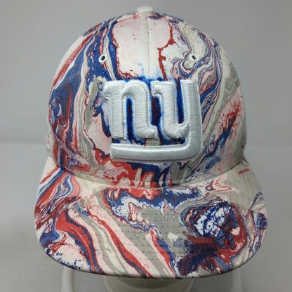 New Era New York Giants NFL Snapback Hat White Red Blue One Size Marble Print
