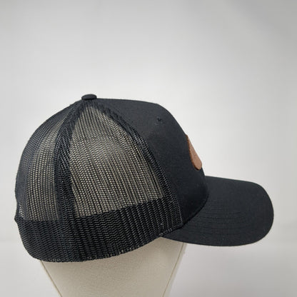 Lovely Hollow Farms Snapback Mesh Back Trucker Hat Black One Size Patch