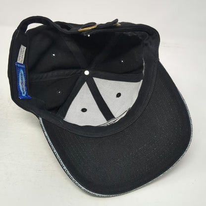 Surfware Hawaii Wave Black One Size Baseball Cap Hat Slideback Brim Text Logo