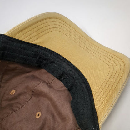 Carhartt Baseball Cap Beige Brown One Size Leather Patch Logo Strapback Hat