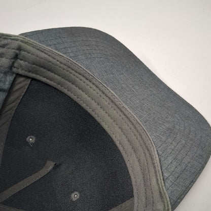 Triangle 5 Panel Gray One Size Hat Galveston Island Shark Fish Graphic Strapback