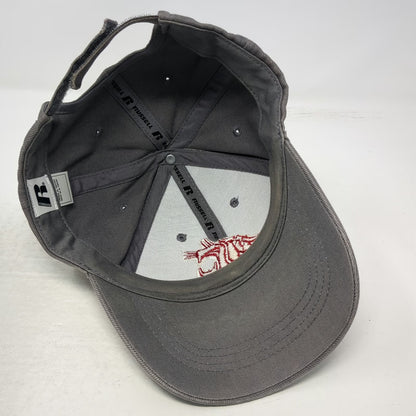 Washington State Cougars NCAA Russell Gray One Size Strapback Cap Hat WSU Logo