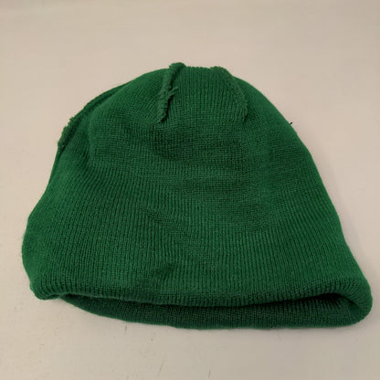 '47 Brand Men's Knit Beanie Hat Cap Green White Striped Embroidered Black Cat