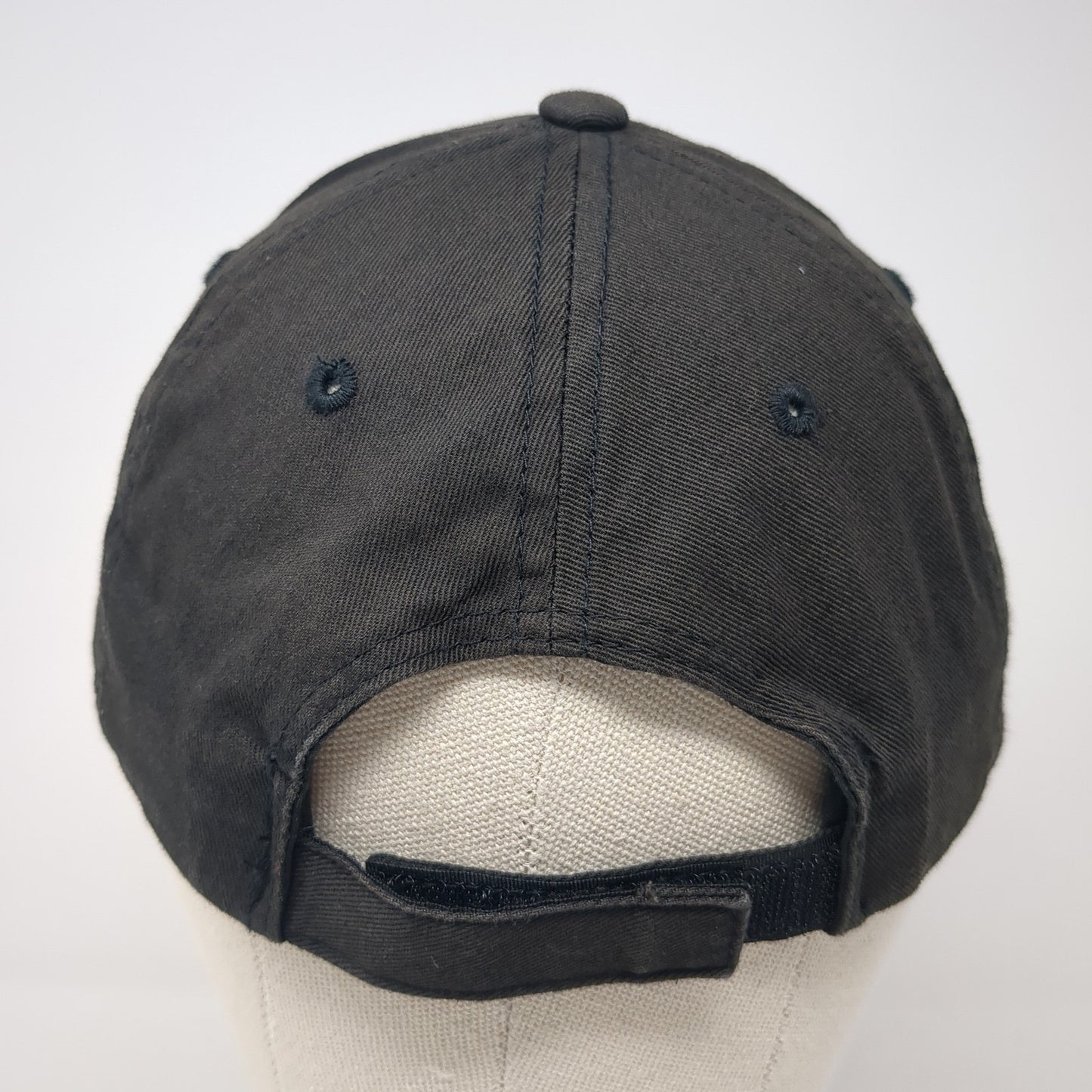 Air Maui Strapback Hat Black One Size Solid Embroidered Port Authority
