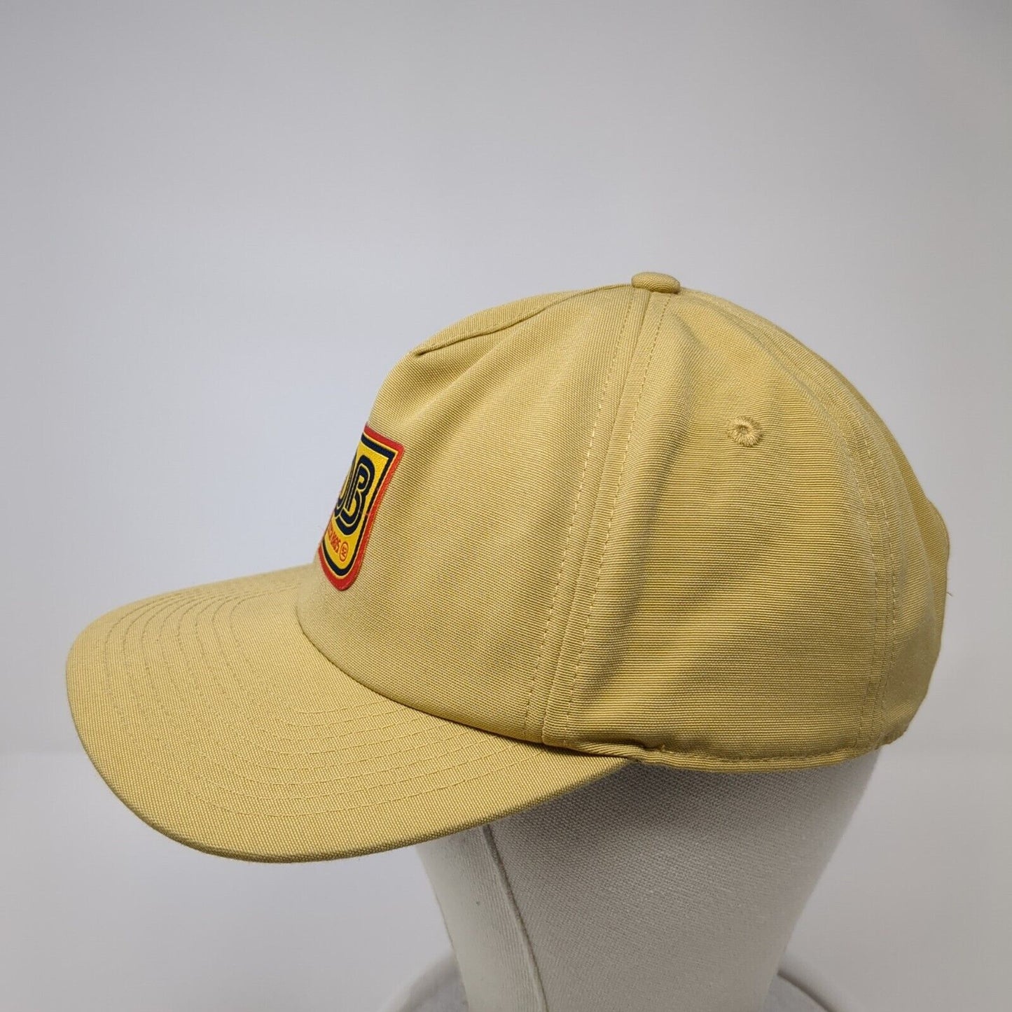 DB Dutch Bros Patch Snapback Hat Tan One Size Adjustable Vent Holes