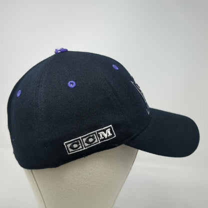 Los Angeles Kings NHL CCM Cap Black One Size Stretch Fit Crown Logo Center Ice