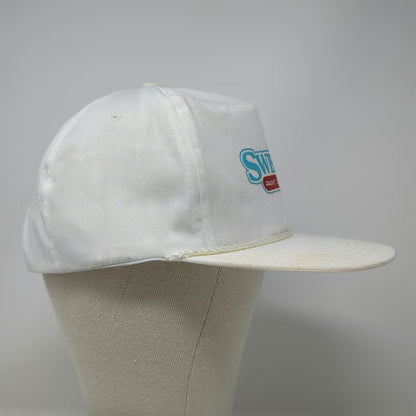 Winner 5 Panel White Hat One Size Snapback Rope Brim Sweet's Paint Outlet Logo