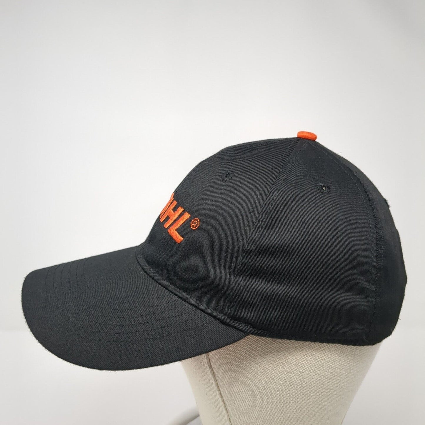 STIHL Outfitters Strapback Hat Black One Size Adjustable Embroidered 6 Panel