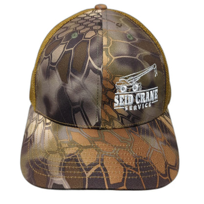 Richardson Trucker Hat Brown Camo One Size Snapback Seid Crane Service Mesh