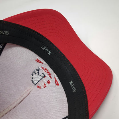 G/FORE 5 Panel Red One Size Hat Skull Crossbones American Flag Tonal Stars