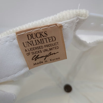 Dorfman Pacific Ducks Unlimited Trucker White Corduroy Rope Brim Hat One Size