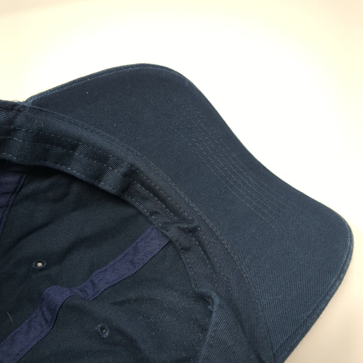 Letter F Slideback Hat Blue One Size Adjustable Vented Holes 6 Panel Cotton
