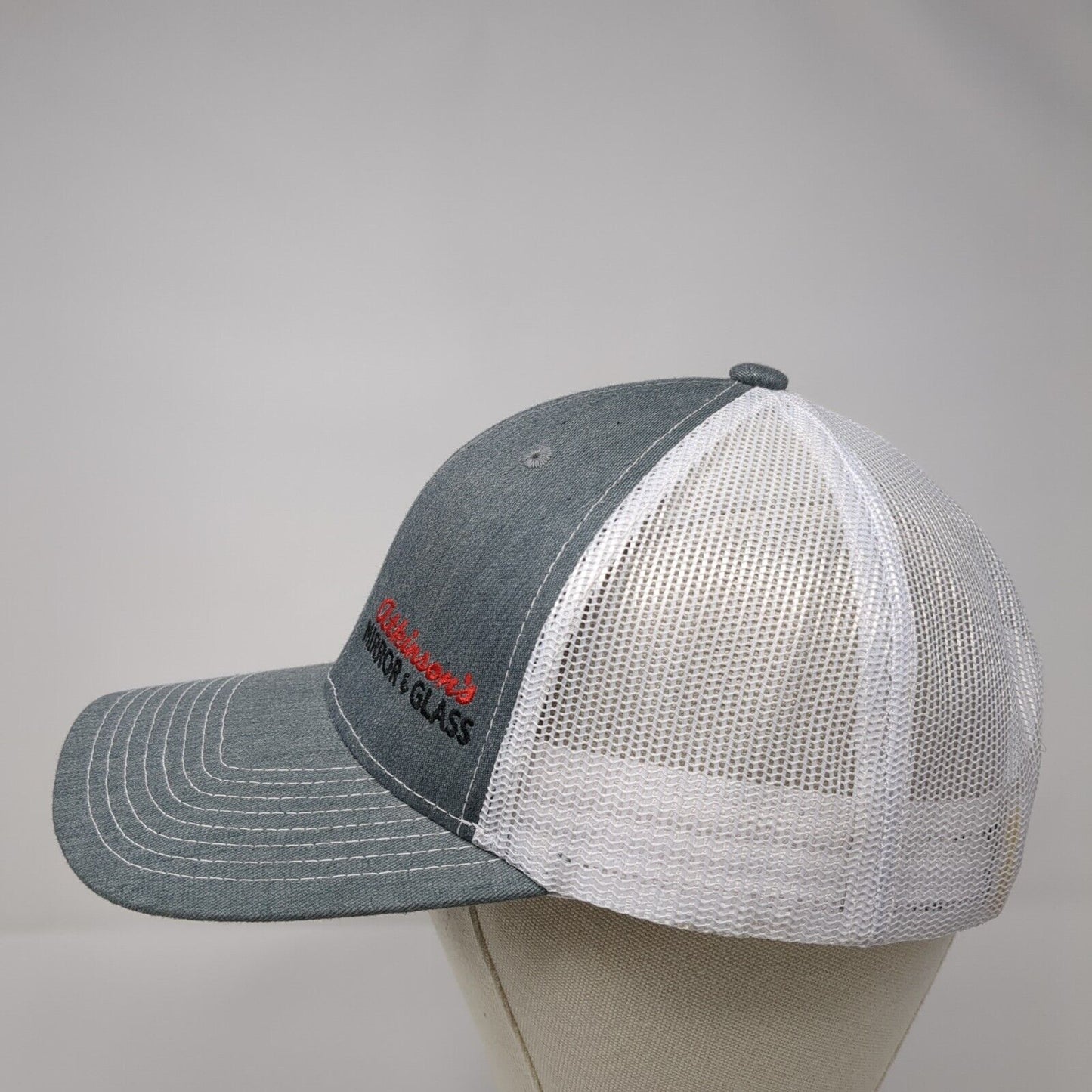 Atkinson's Mirror & Glass Snapback Trucker Hat Gray One Size Outdoor Cap