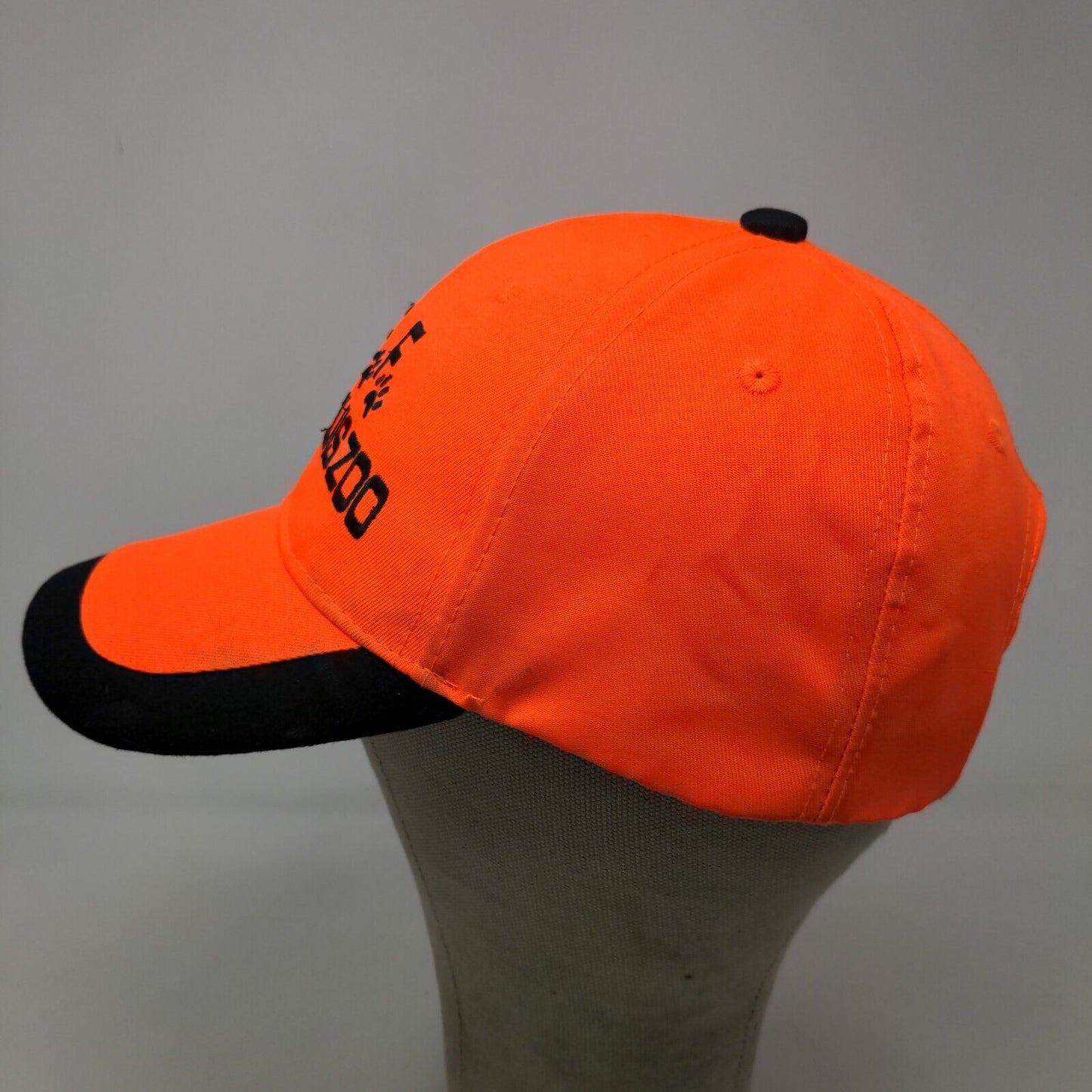 Saint Louis Zoo Men's Strapback Hat Orange Black Adjustable Embroidered Logo