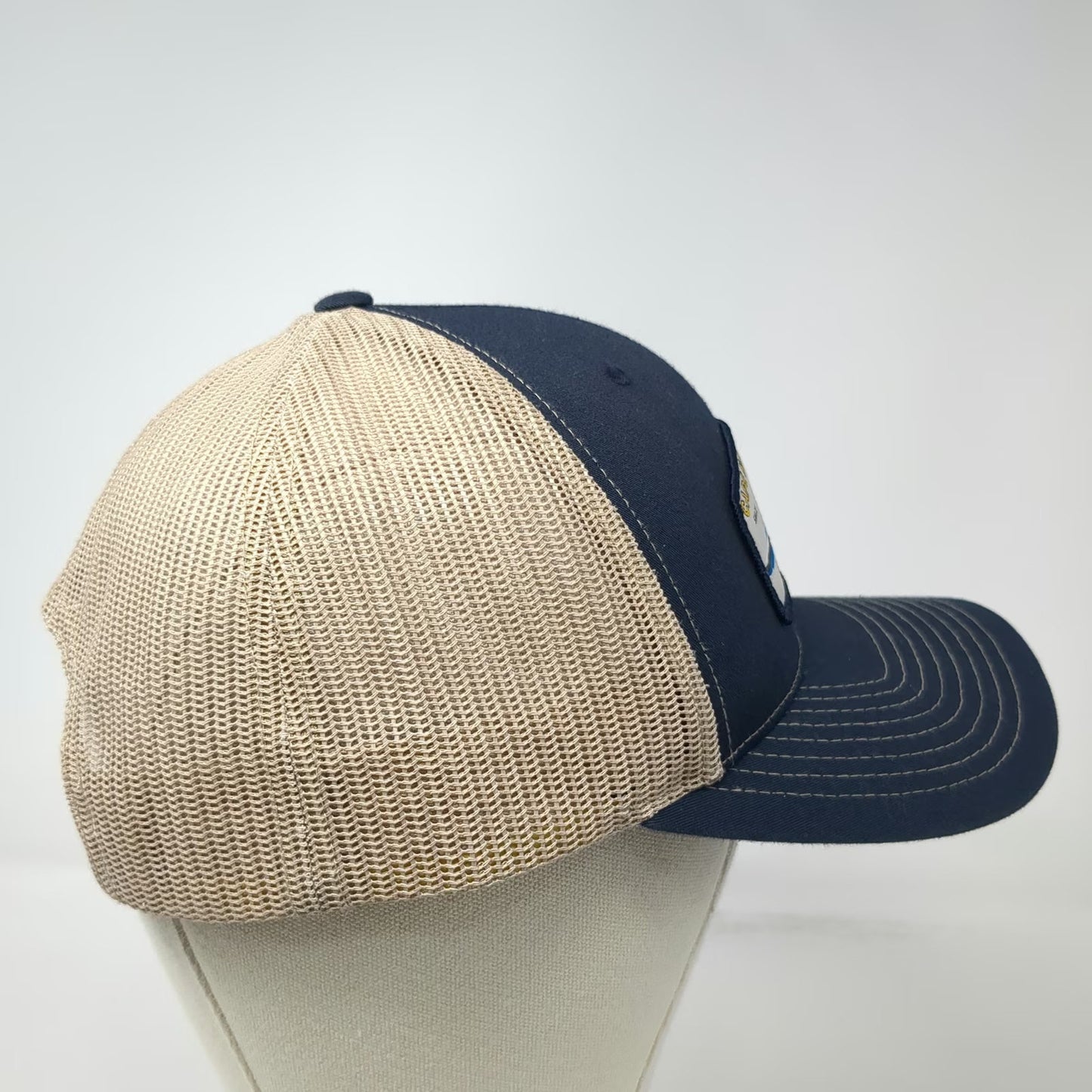 Richardson Trucker Hat Blue One Size Cape May Lewes Ferry Patch Mesh Snapback