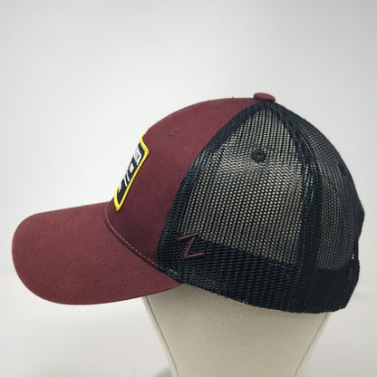 Zephyr Trucker Hat Red Black One Size Minnesota Up North Pine Trees Mesh Patch