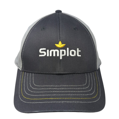 Simplot Strapback Baseball Cap Gray One Size Adjustable Embroidered K-Products