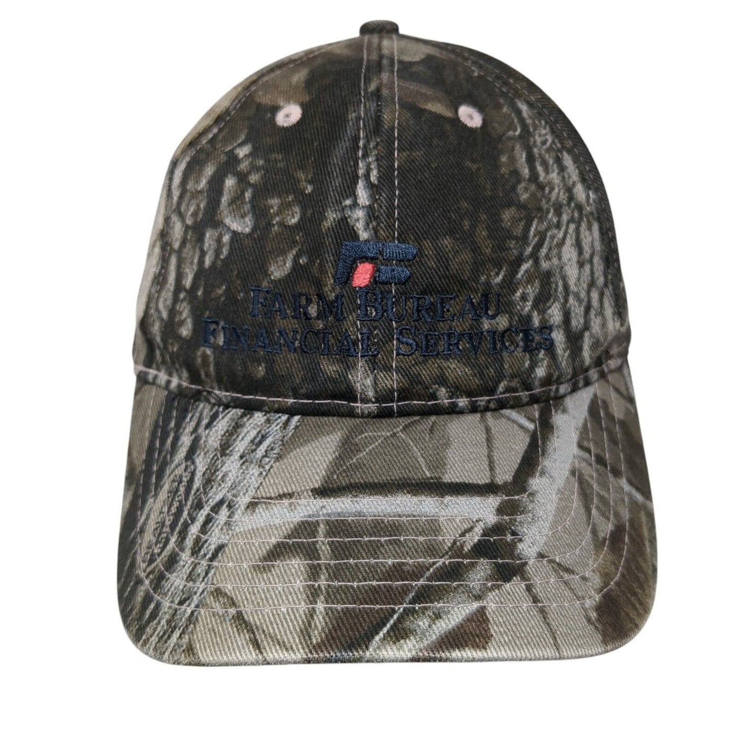 Farm Bureau Financial Services Strapback Hat Camo One Size Realtree Kati