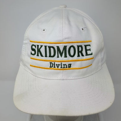 The Game Skidmore Thoroughbreds Diving Snapback Hat White Green OSFA Embroidered