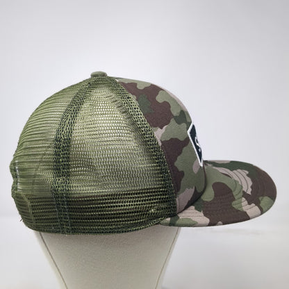 Smith Trucker Hat Green Camo One Size Mesh Back Snapback Patch Logo Graphic