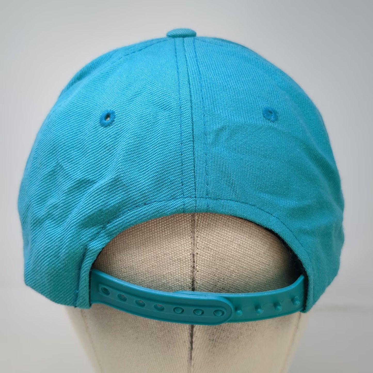 H. Yan Snapback Hat Blue One Size Embroidered Bison Buffalo Green Under Brim