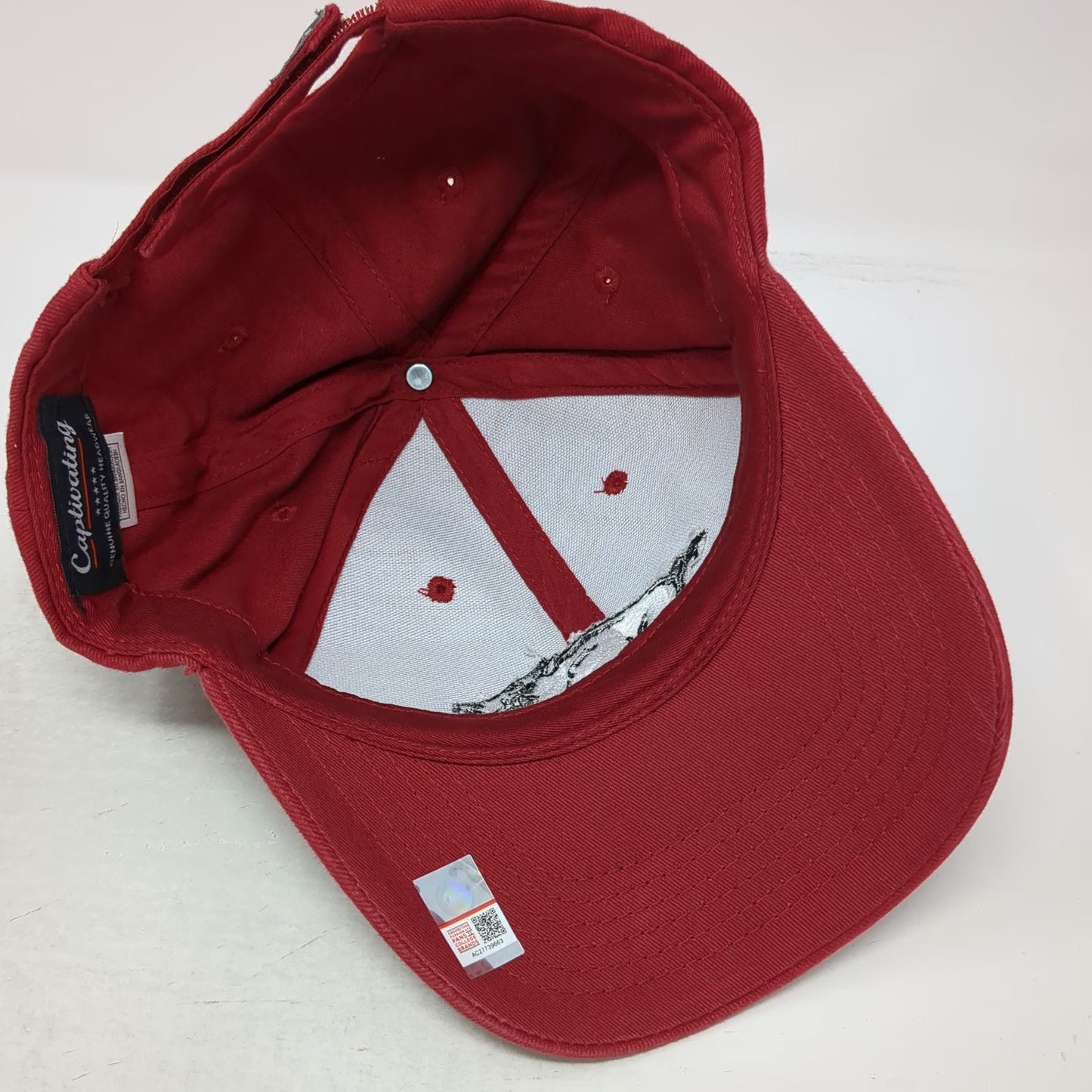 Arkansas Razorbacks NCAA Captivating Red One Size Cap Hat Strapback Cotton Logo