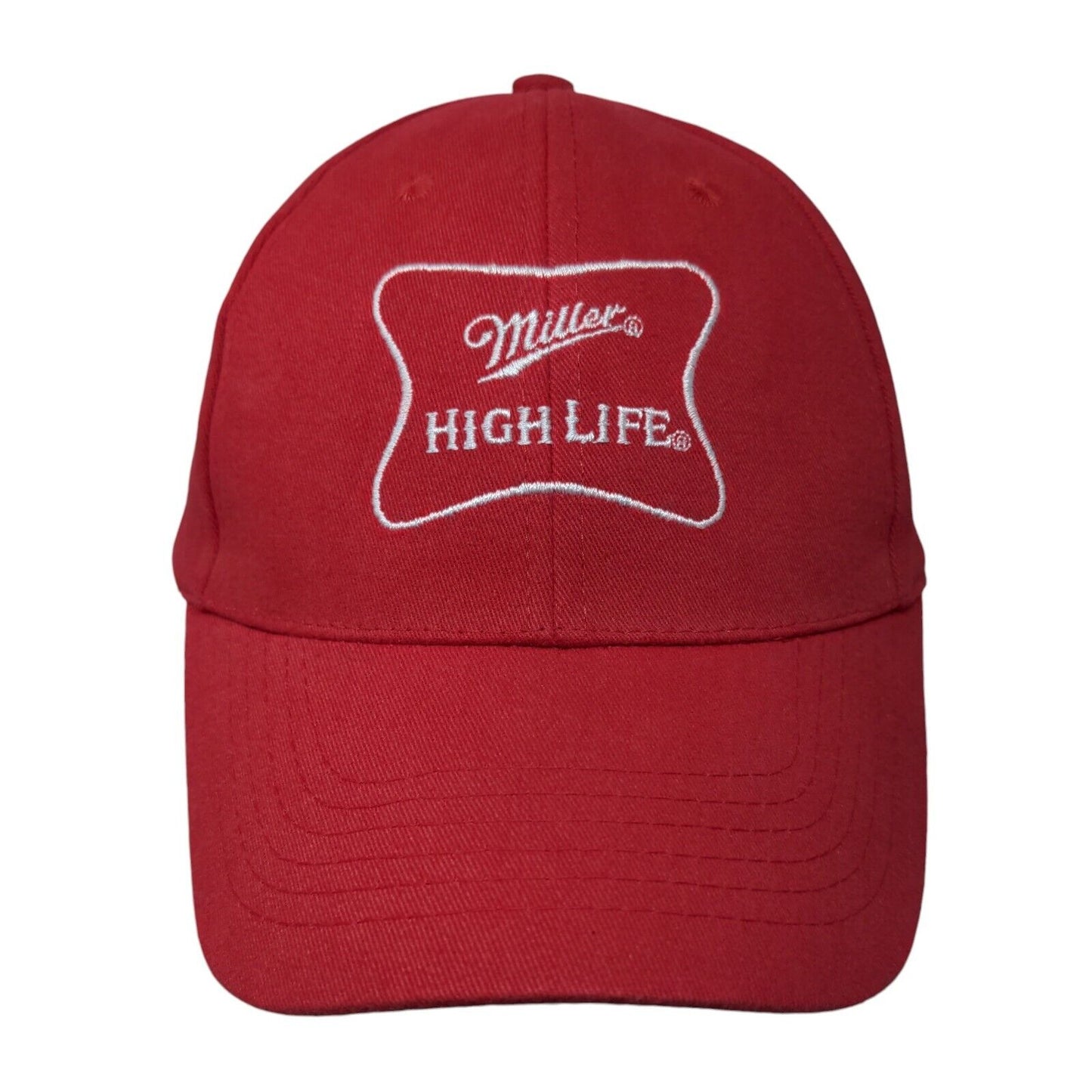 Miller High Life Strapback Hat Red One Size Adjustable Embroidered
