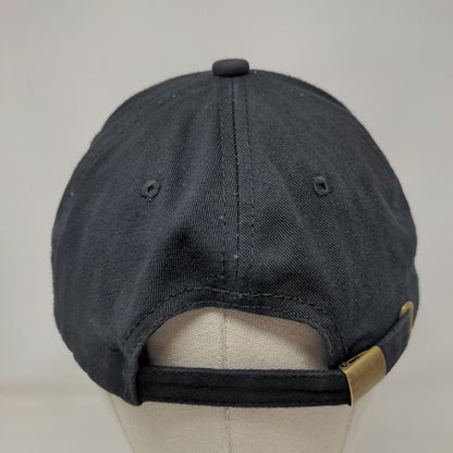 Yellow Pine Slideback Hat Black One Size Adjustable Vented Holes 6 Panel Cotton