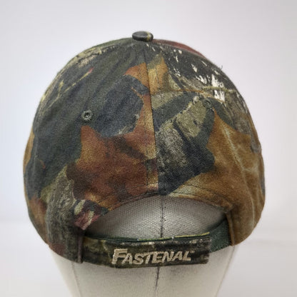 Fastenal Baseball Cap Green Camo One Size Embroidered Logo Strapback Hat