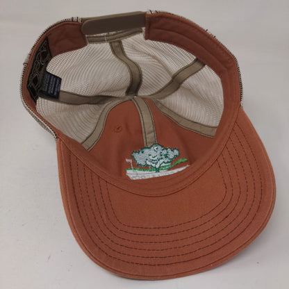 Casselberry Golf Club Snapback Hat Orangish Brown OSFM Embroidered Mesh Back