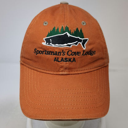 Drift Creek Baseball Cap Orange One Size Sportsmans Cove Lodge Alaska Salmon Hat