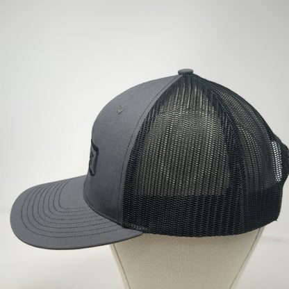 Richardson Trucker Hat Gray One Size Mullet Patch Mesh Back Snapback Curved Brim