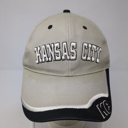 Kansas City Strapback Hat Tan One Size Embroidered 6 Panel Fahrenheit