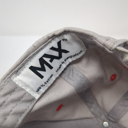 Cuts Metal Strapback Baseball Cap Gray OS Adjustable Embroidered Max Cotton