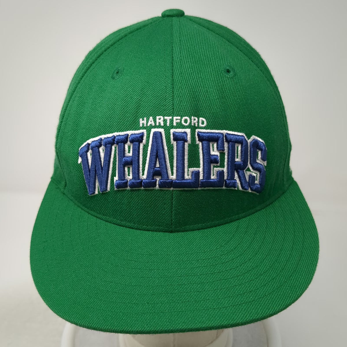 Hartford Whalers NHL Mitchell & Ness Green Cap 7 1/4 Fitted Wool Blue Underbrim