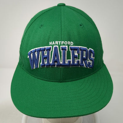 Hartford Whalers NHL Mitchell & Ness Green Cap 7 1/4 Fitted Wool Blue Underbrim