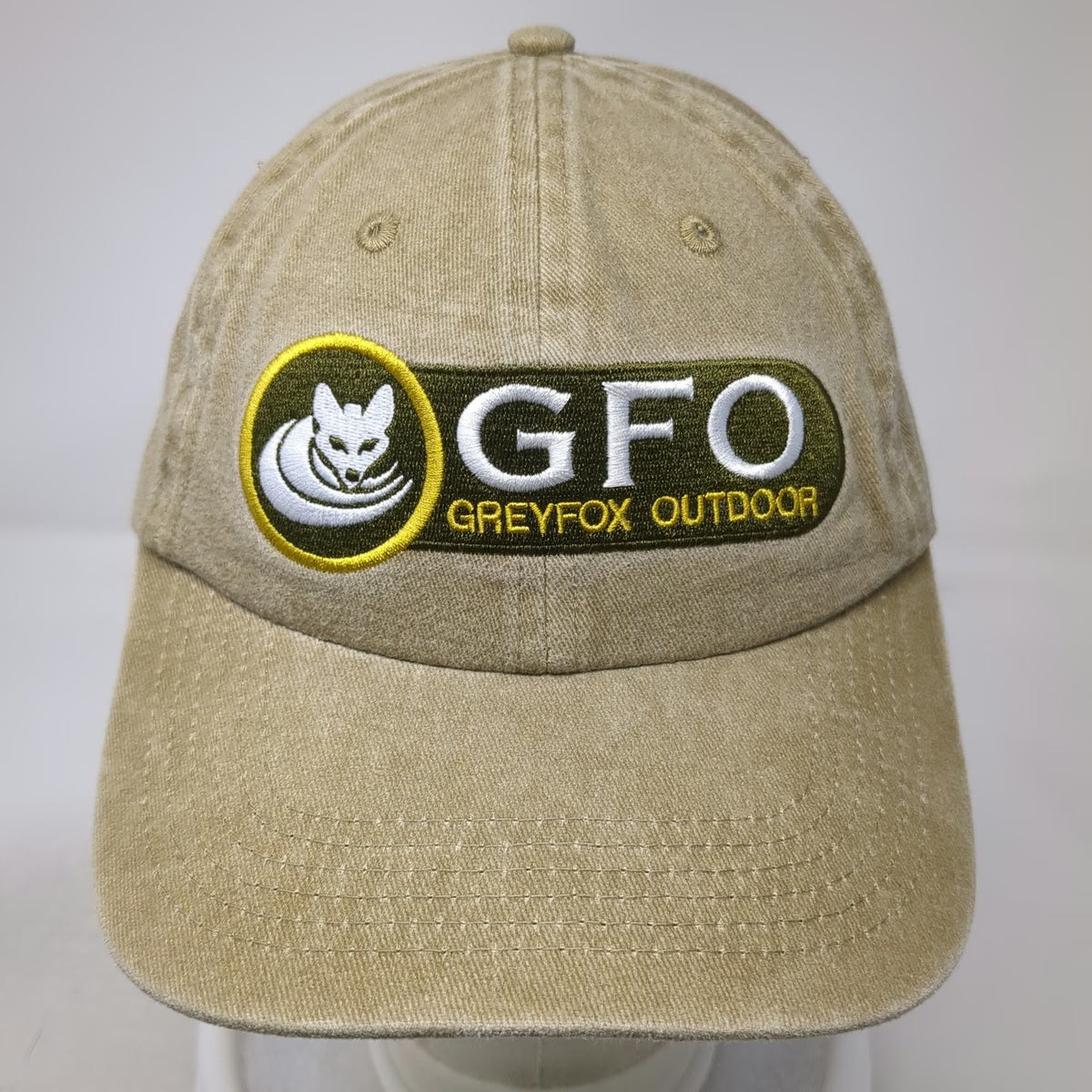 Greyfox Outdoor GFO Logo Baseball Cap Brown One Size Slideback Adjustable Hat