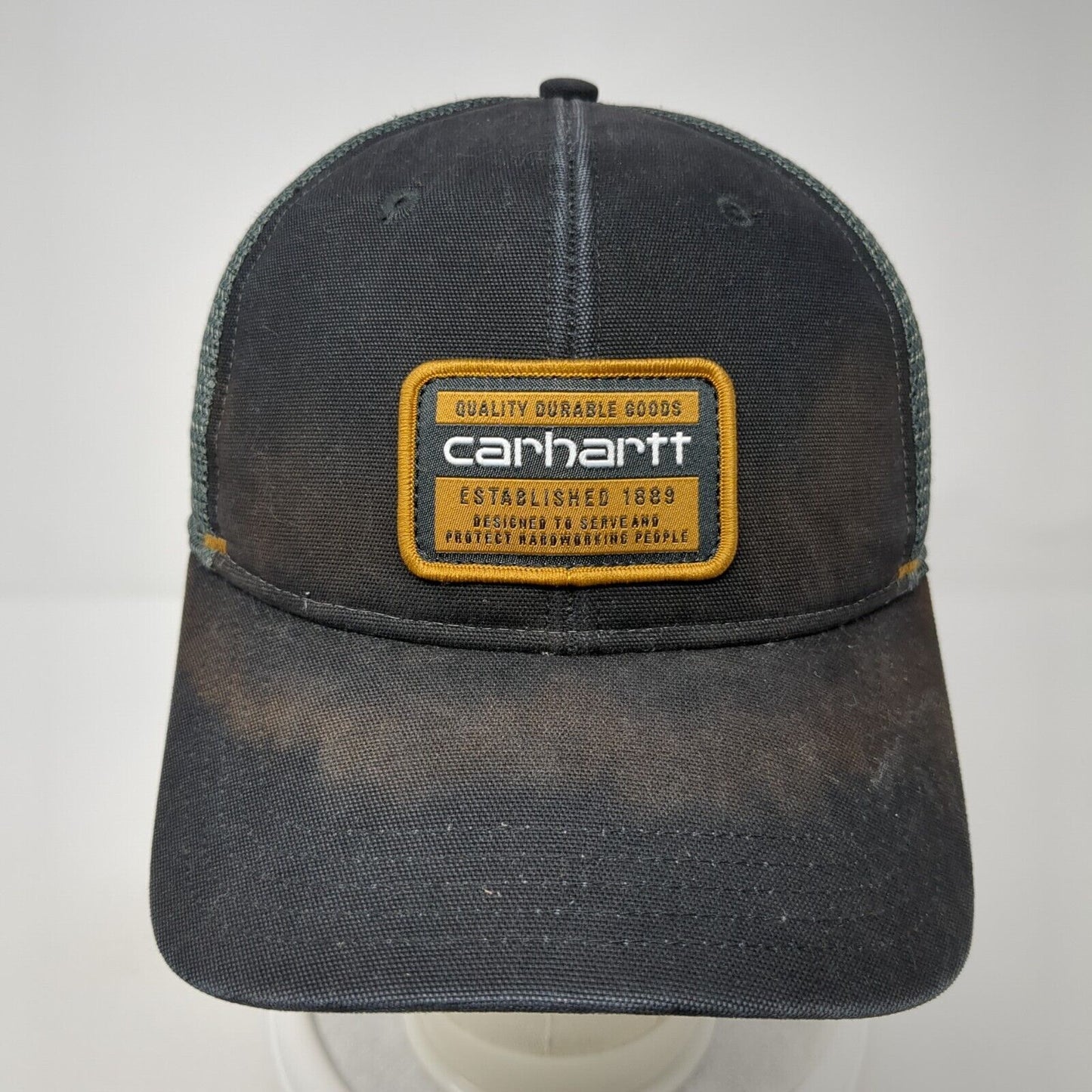 Carhartt Snapback Mesh Back Trucker Hat Black One Size Adjustable