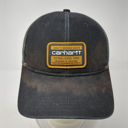 Carhartt Snapback Mesh Back Trucker Hat Black One Size Adjustable